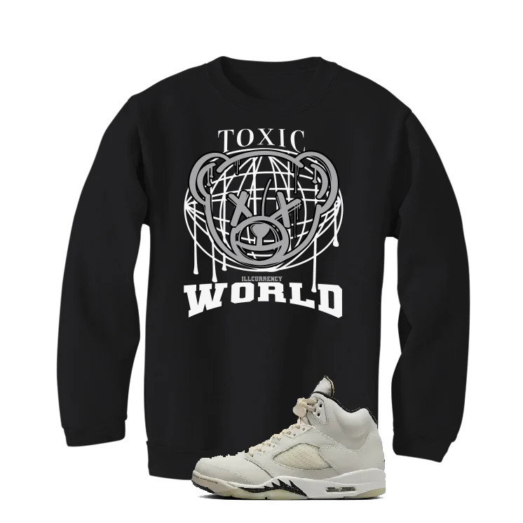 Air Jordan 5 SE “Sail” | illcurrency Black T-Shirt (Toxic World) - Image 3