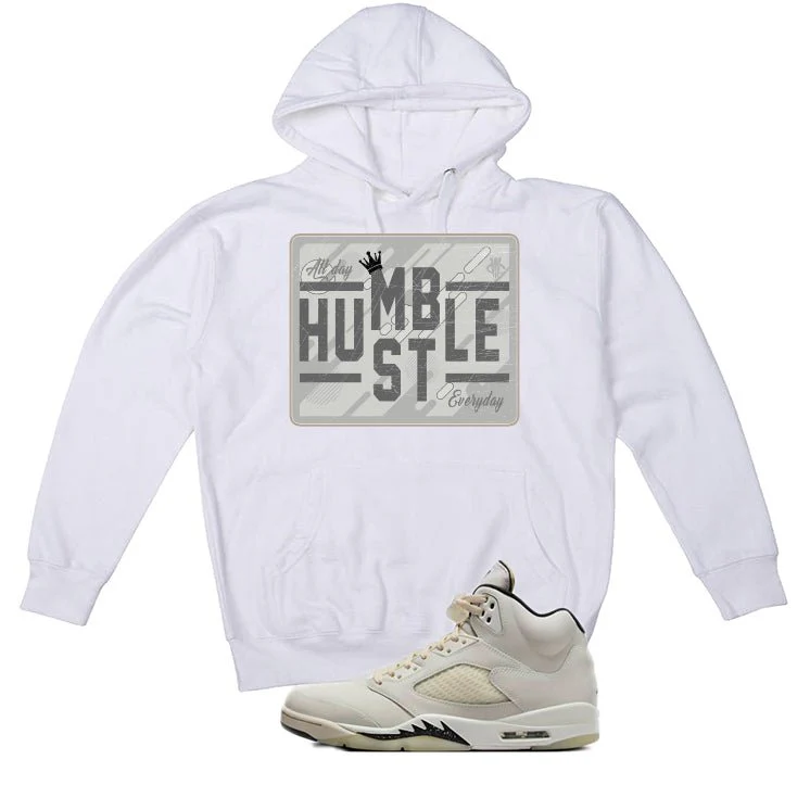 Air Jordan 5 SE “Sail” | illcurrency White T-Shirt (HUSLE EVERYDAY) - Image 3