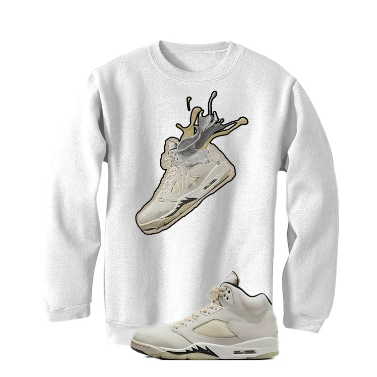Air Jordan 5 SE “Sail” | illcurrency White T-Shirt (SPLASH 5) - Image 4
