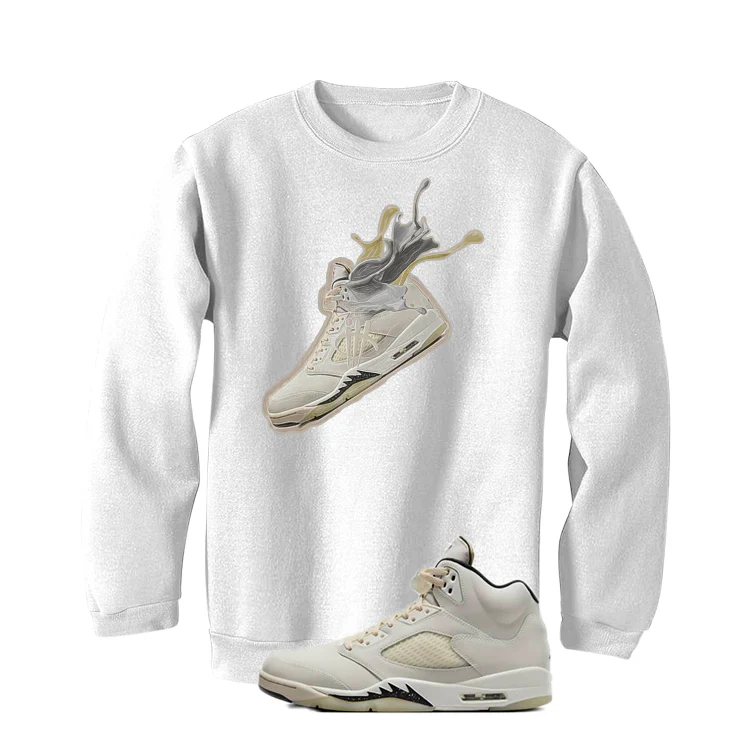 Air Jordan 5 SE Sail White T-Shirt (Splash 5)| illcurrency - Image 4