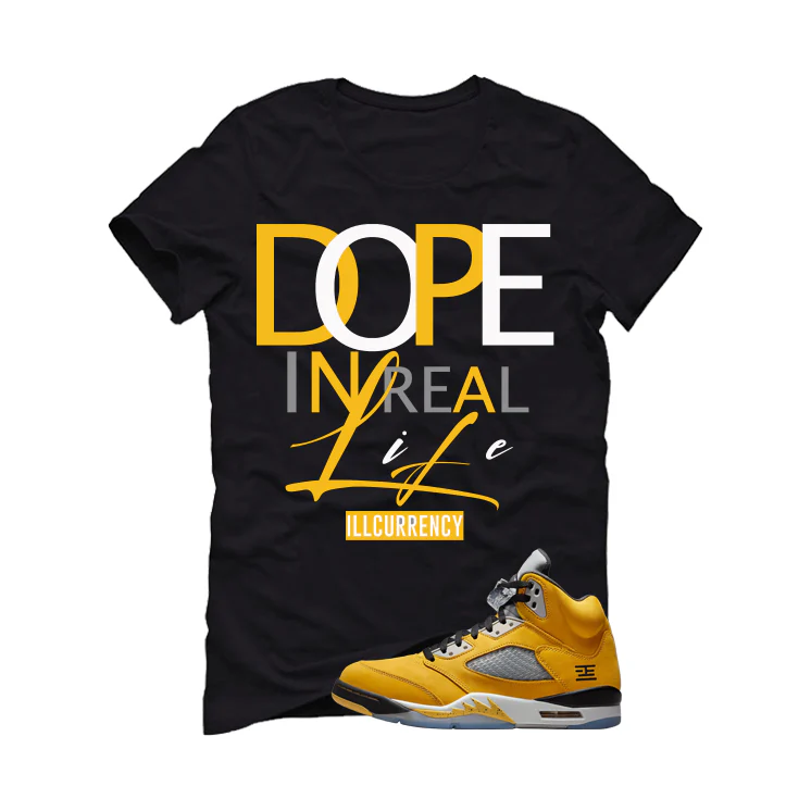 Air Jordan 5 Tokyo Matching T-Shirt, Sweatshirts & Hoodies Black T-Shirt (DOPE)| illcurrency - Image 2