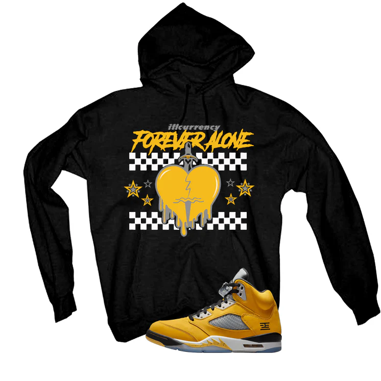 Air Jordan 5 Tokyo Matching T-Shirt, Sweatshirts & Hoodies Black T-Shirt (Forever Alone)| illcurrency - Image 3