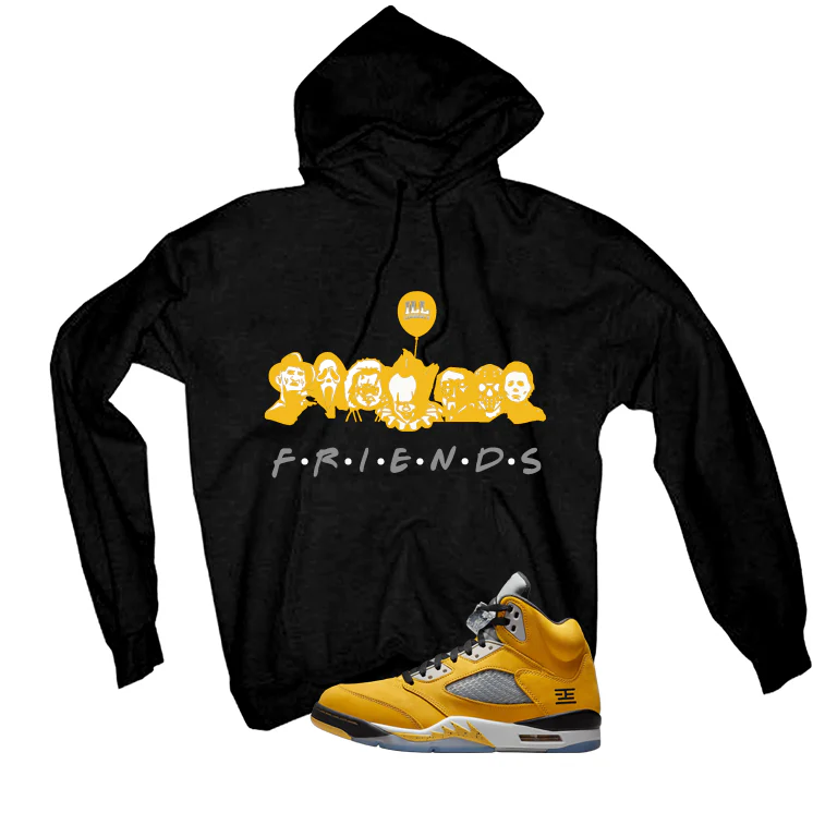 Air Jordan 5 Tokyo Matching T-Shirt, Sweatshirts & Hoodies Black T-Shirt (Friends)| illcurrency - Image 3