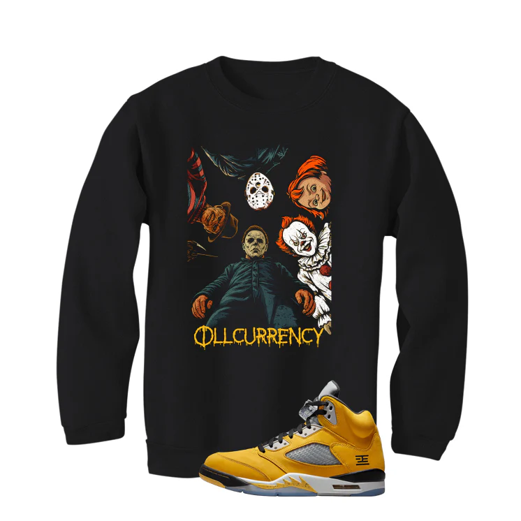 Air Jordan 5 Tokyo Matching T-Shirt, Sweatshirts & Hoodies Black T-Shirt (illcurrency Nightmare)| illcurrency - Image 4