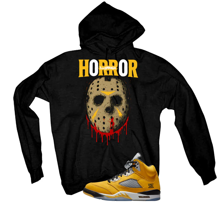 Air Jordan 5 Tokyo Matching T-Shirt, Sweatshirts & Hoodies Black T-Shirt (Jason Horror)| illcurrency - Image 3