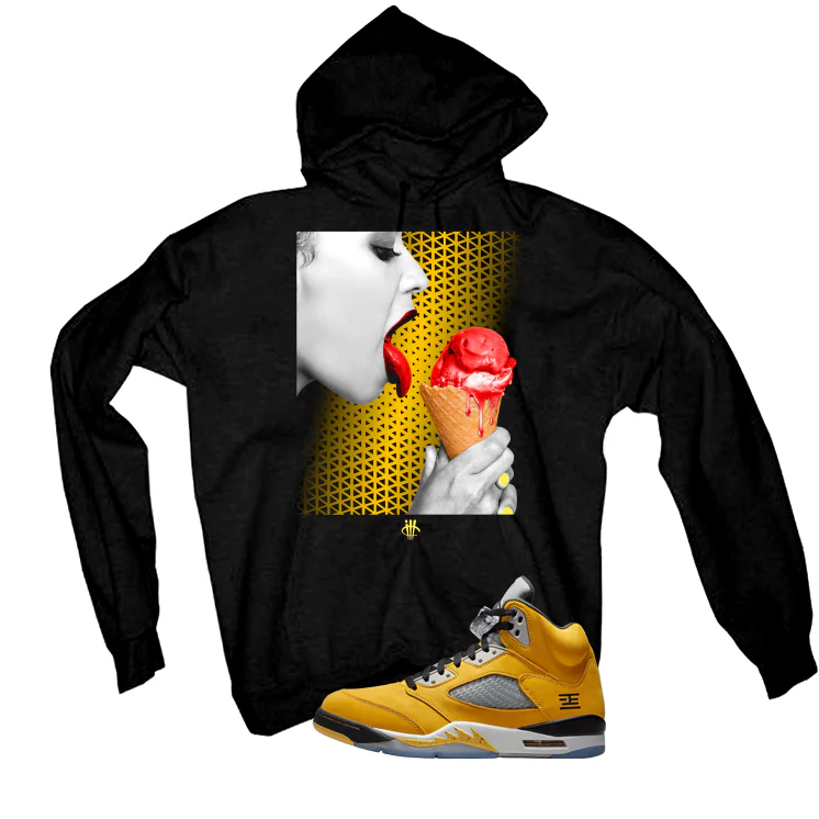 Air Jordan 5 Tokyo Matching T-Shirt, Sweatshirts & Hoodies Black T-Shirt (Lick It)| illcurrency - Image 3
