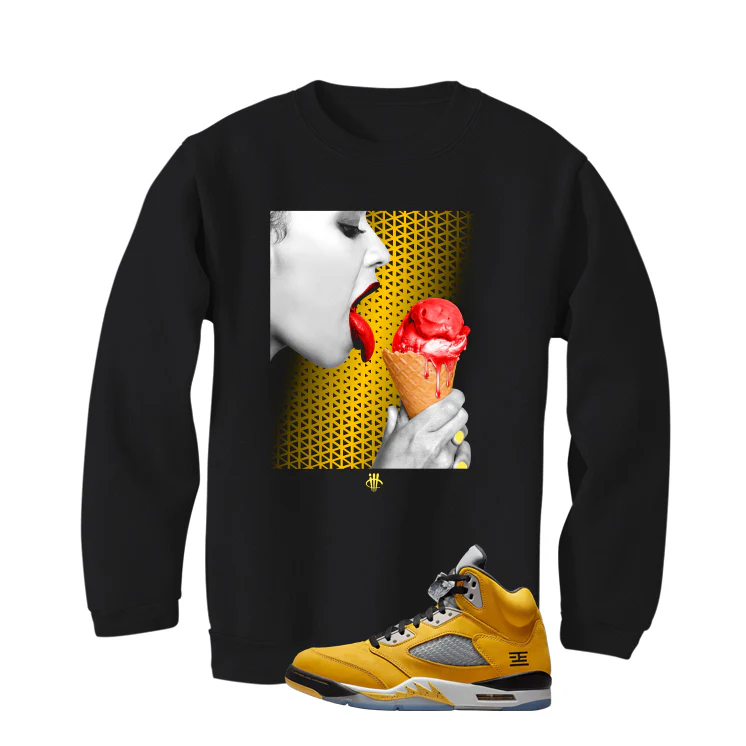 Air Jordan 5 Tokyo Matching T-Shirt, Sweatshirts & Hoodies Black T-Shirt (Lick It)| illcurrency - Image 4