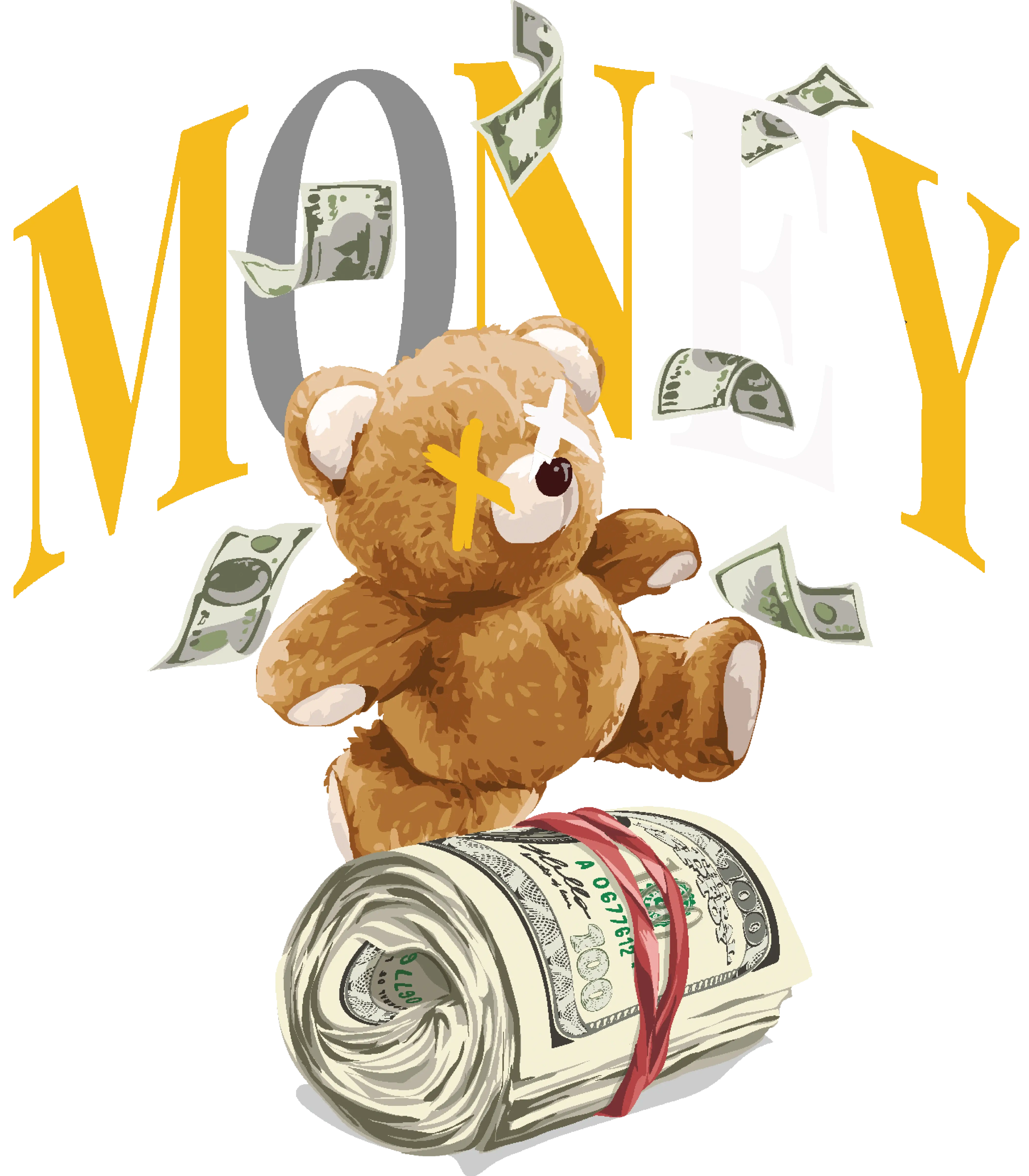 Air Jordan 5 Tokyo Matching T-Shirt, Sweatshirts & Hoodies Black T-Shirt (Money Bear)| illcurrency