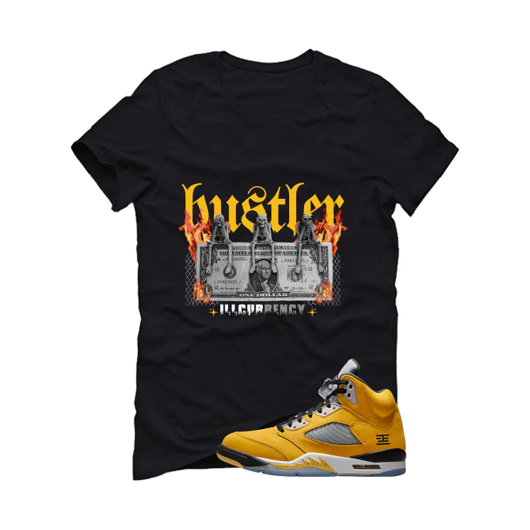 Air Jordan 5 Tokyo Matching T-Shirt, Sweatshirts & Hoodies Black T-Shirt (See No Evil Hustler)| illcurrency - Image 2