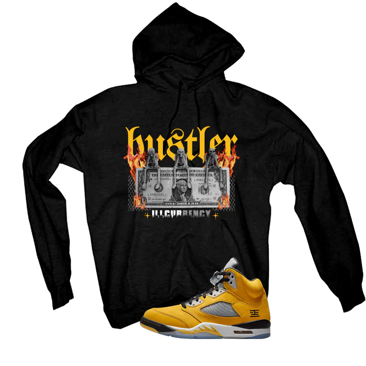 Air Jordan 5 Tokyo Matching T-Shirt, Sweatshirts & Hoodies Black T-Shirt (See No Evil Hustler)| illcurrency - Image 3