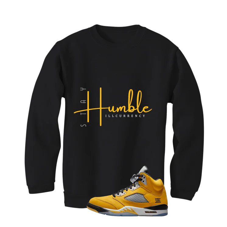 Air Jordan 5 Tokyo Matching T-Shirt, Sweatshirts & Hoodies Black T-Shirt (Stay Humble)| illcurrency - Image 4