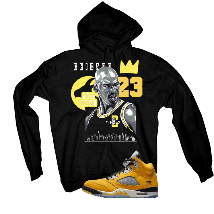 Air Jordan 5 Tokyo Matching T-Shirt, Sweatshirts & Hoodies Black T-Shirt (The Goat)| illcurrency - Image 3