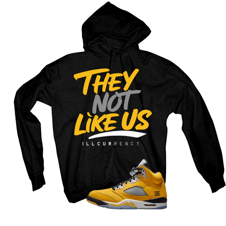 Air Jordan 5 Tokyo Matching T-Shirt, Sweatshirts & Hoodies Black T-Shirt (They not like us)| illcurrency - Image 3