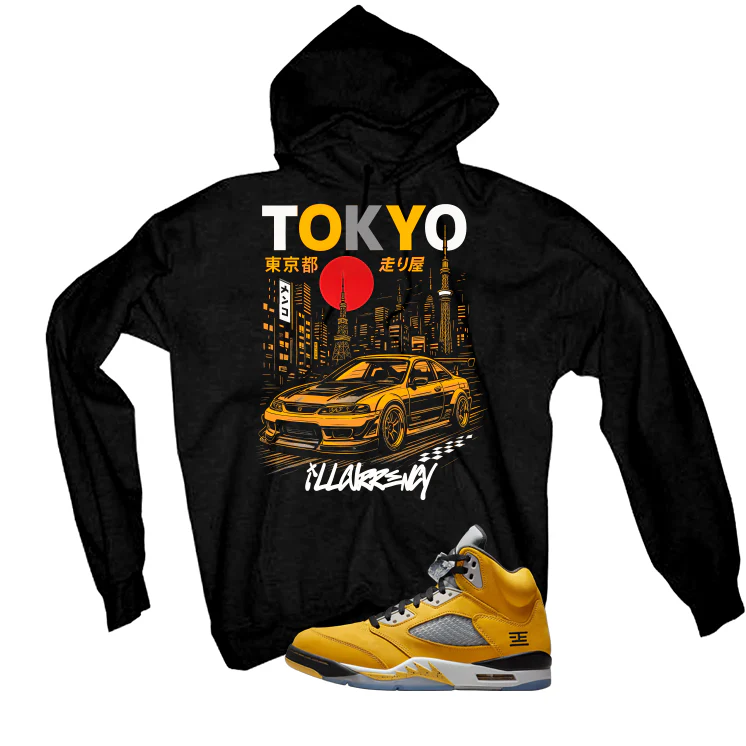 Air Jordan 5 Tokyo Matching T-Shirt, Sweatshirts & Hoodies Black T-Shirt (Tokyo Drift)| illcurrency - Image 3