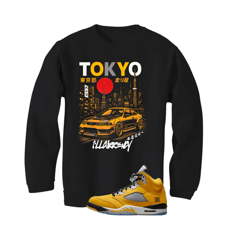 Air Jordan 5 Tokyo Matching T-Shirt, Sweatshirts & Hoodies Black T-Shirt (Tokyo Drift)| illcurrency - Image 4