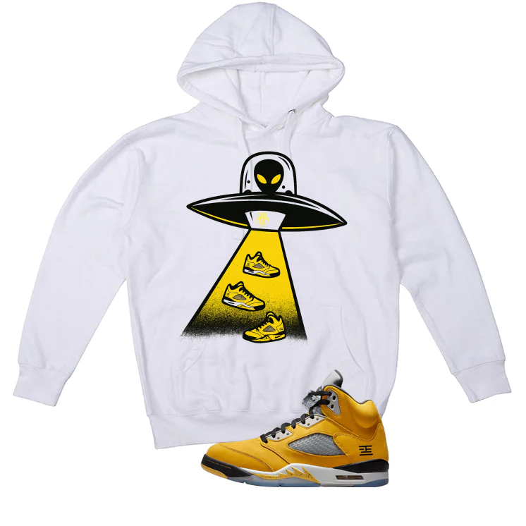Air Jordan 5 Tokyo Matching T-Shirt, Sweatshirts & Hoodies White T-Shirt (Alien)| illcurrency - Image 3