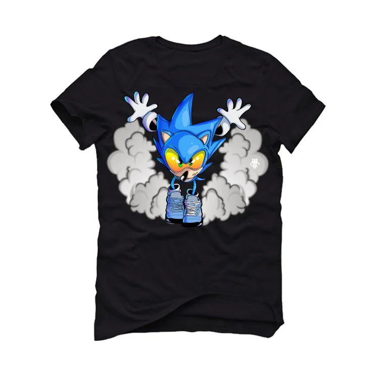 Air Jordan 5 “UNC” Black T-Shirt (Hog) - Image 2