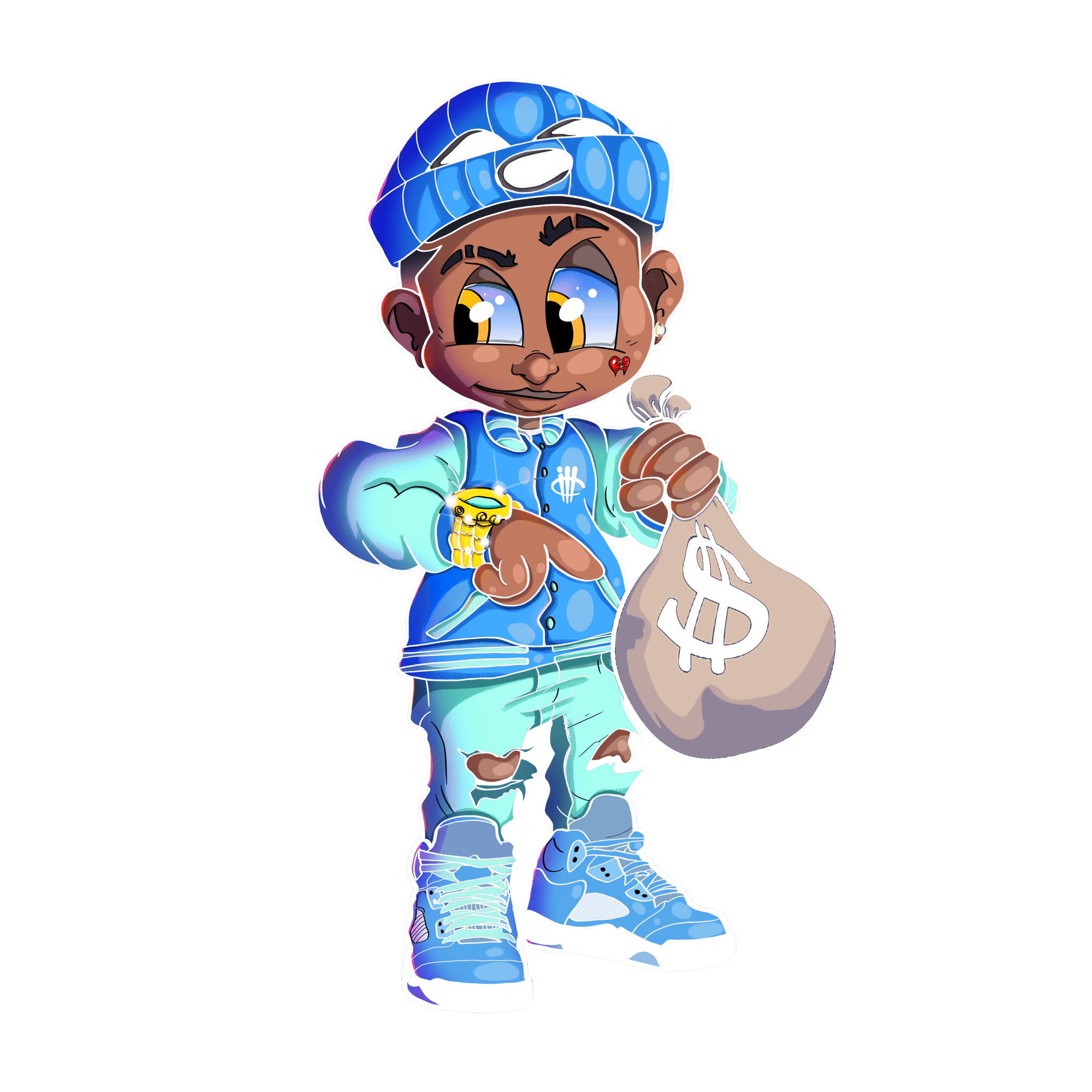Air Jordan 5 “UNC” | illcurrency Black T-Shirt (MONEY IN THE BAG)