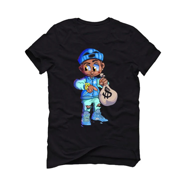 Air Jordan 5 “UNC” | illcurrency Black T-Shirt (MONEY IN THE BAG) - Image 2