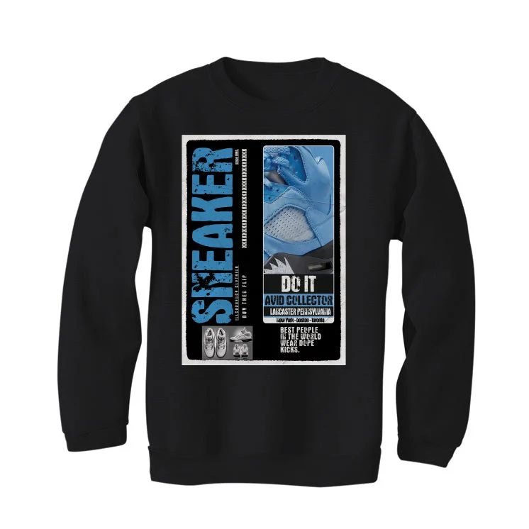 Air Jordan 5 “UNC” | illcurrency Black T-Shirt (SNEAKERS COLLECTOR) - Image 4