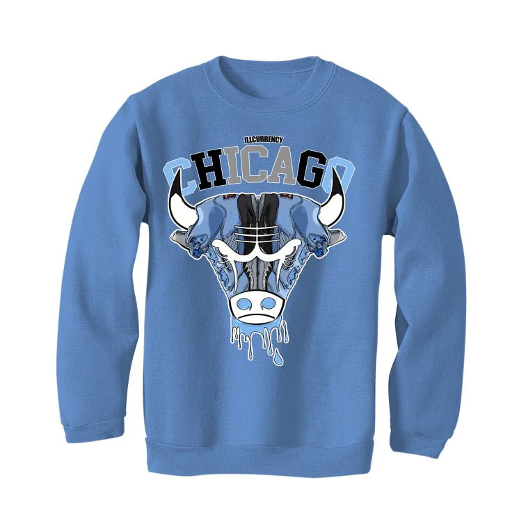 Air Jordan 5 “UNC” Carolina Blue T-Shirt (Bulls head chicago) - Image 4