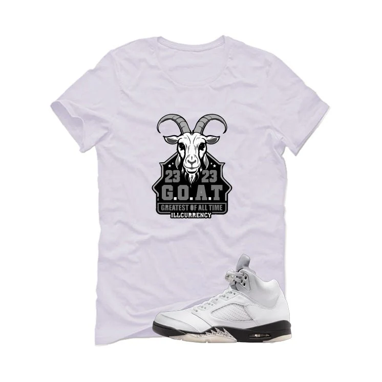 Air Jordan 5 White Black White T-Shirt (GOAT 23)| illcurrency - Image 2