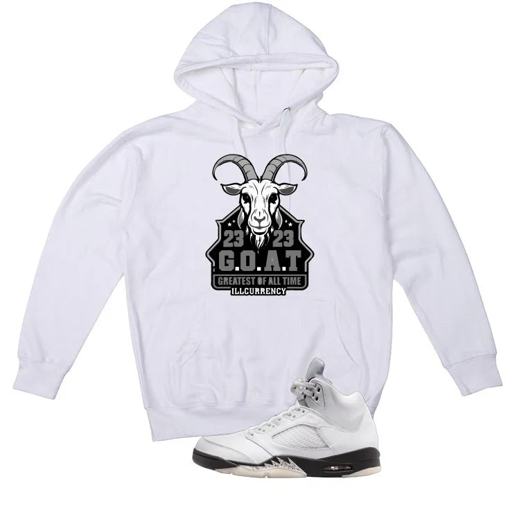 Air Jordan 5 White Black White T-Shirt (GOAT 23)| illcurrency - Image 3