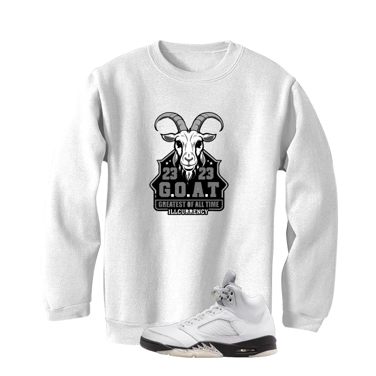 Air Jordan 5 White Black White T-Shirt (GOAT 23)| illcurrency - Image 4