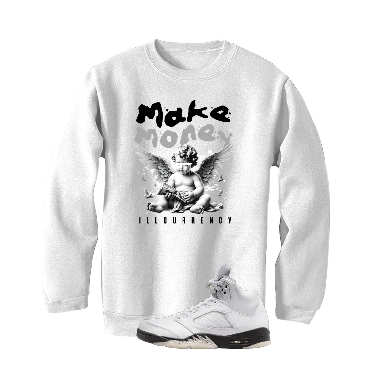 Air Jordan 5 White Black White T-Shirt (Make Money)| illcurrency - Image 4