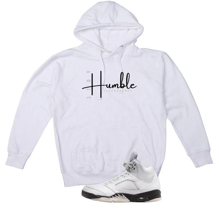 Air Jordan 5 White Black White T-Shirt (Stay Humble)| illcurrency - Image 3