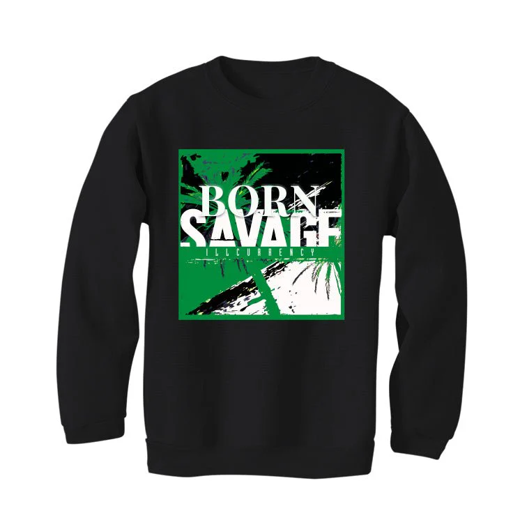 Air Jordan 5 WMNS “Lucky Green” | illcurrency Black T-Shirt (SAVAGE) - Image 4