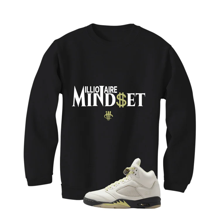 Air Jordan 5 WMNS Luminous Green Black T-Shirt (Millionaire Mindset)| illcurrency - Image 4
