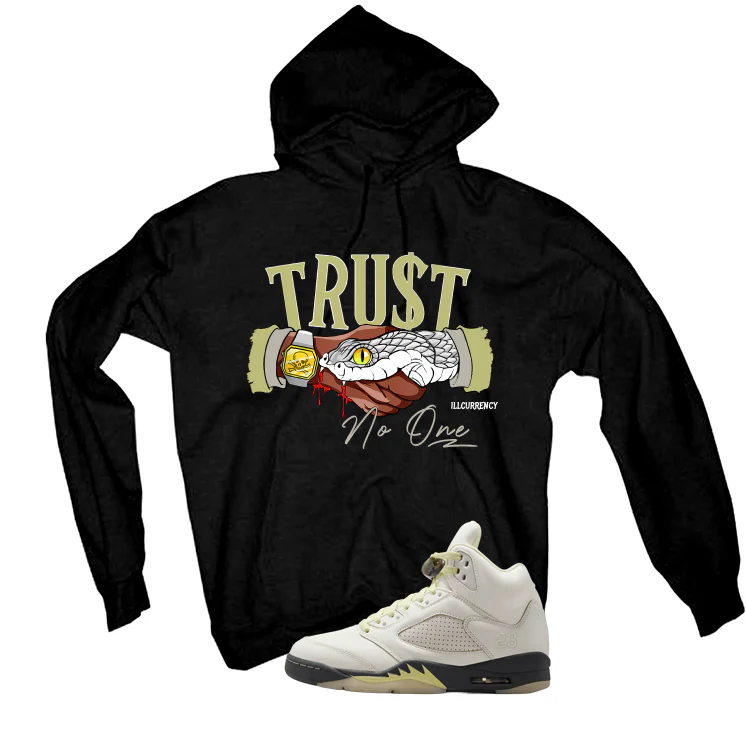 Air Jordan 5 WMNS Luminous Green Black T-Shirt (Trust  No One)| illcurrency - Image 3