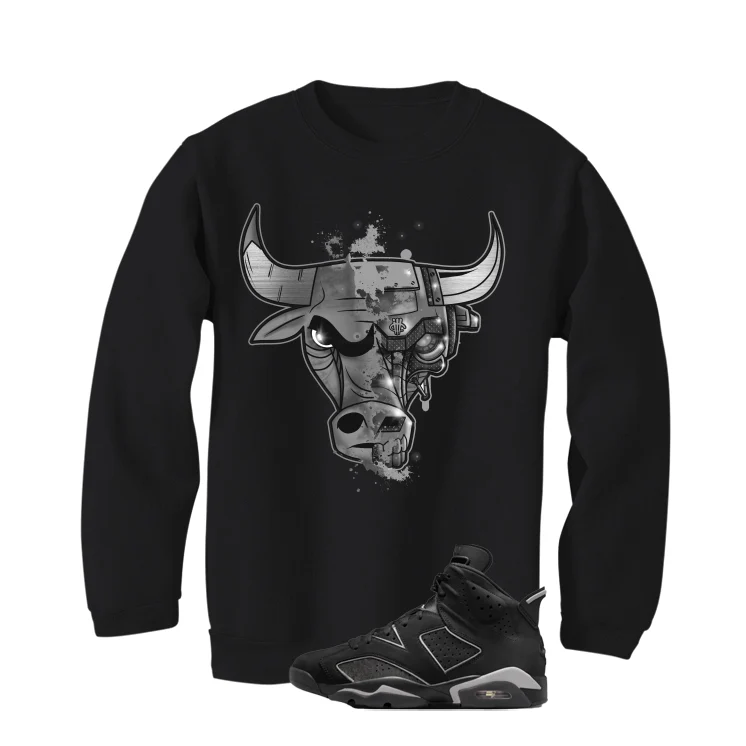 Air Jordan 6 Cap and Gown Matching T-Shirt, Sweatshirts & Hoodies Black T-Shirt (Bully)| illcurrency - Image 4