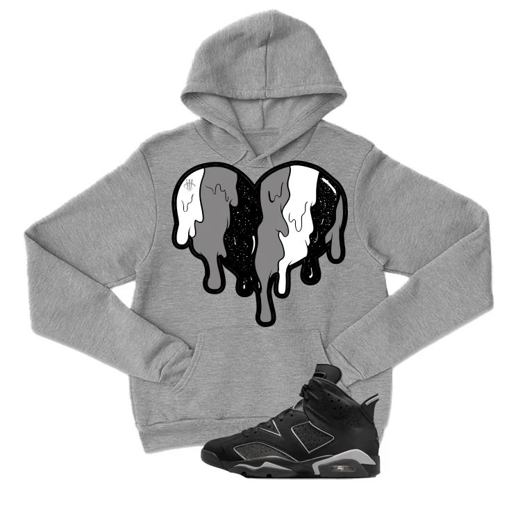Air Jordan 6 Cap and Gown Matching T-Shirt, Sweatshirts & Hoodies Grey T-Shirt (Heart)| illcurrency - Image 3