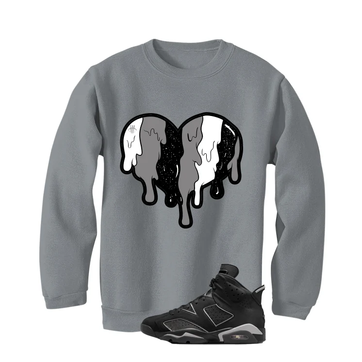 Air Jordan 6 Cap and Gown Matching T-Shirt, Sweatshirts & Hoodies Grey T-Shirt (Heart)| illcurrency - Image 4