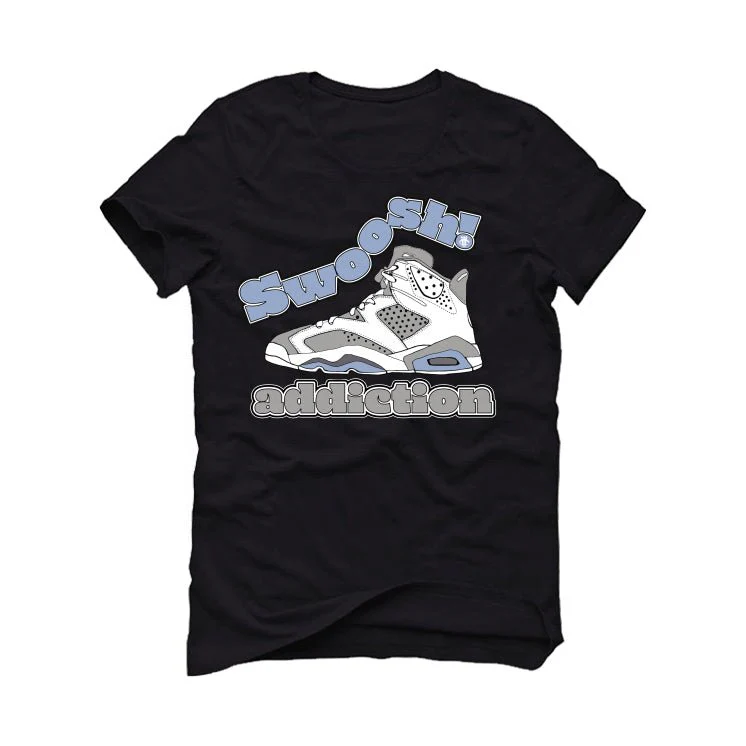 Air Jordan 6 Cool Grey - Black T-Shirt (swoosh addiction) - Image 2