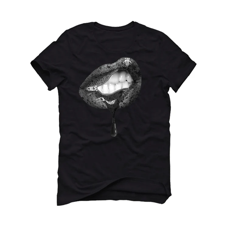 Air Jordan 6 “Metallic Silver” Black T-Shirt (LIPS UNSEALED) - Image 2