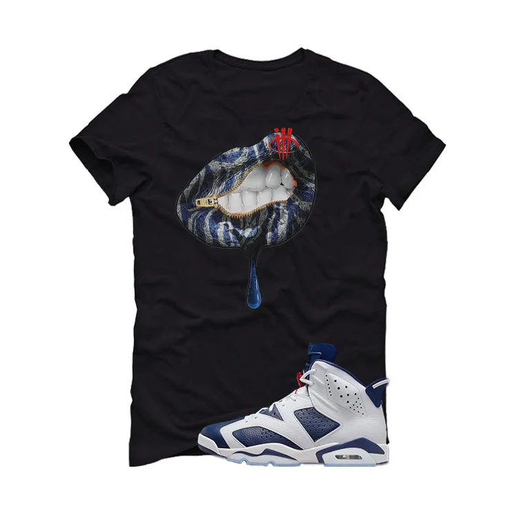 Air Jordan 6 Olympic Black T-Shirt (LIPS UNSEALED)| illcurrency - Image 2