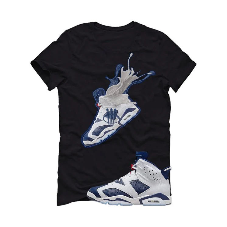 Air Jordan 6 Olympic Black T-Shirt (SPLASH 6)| illcurrency - Image 2