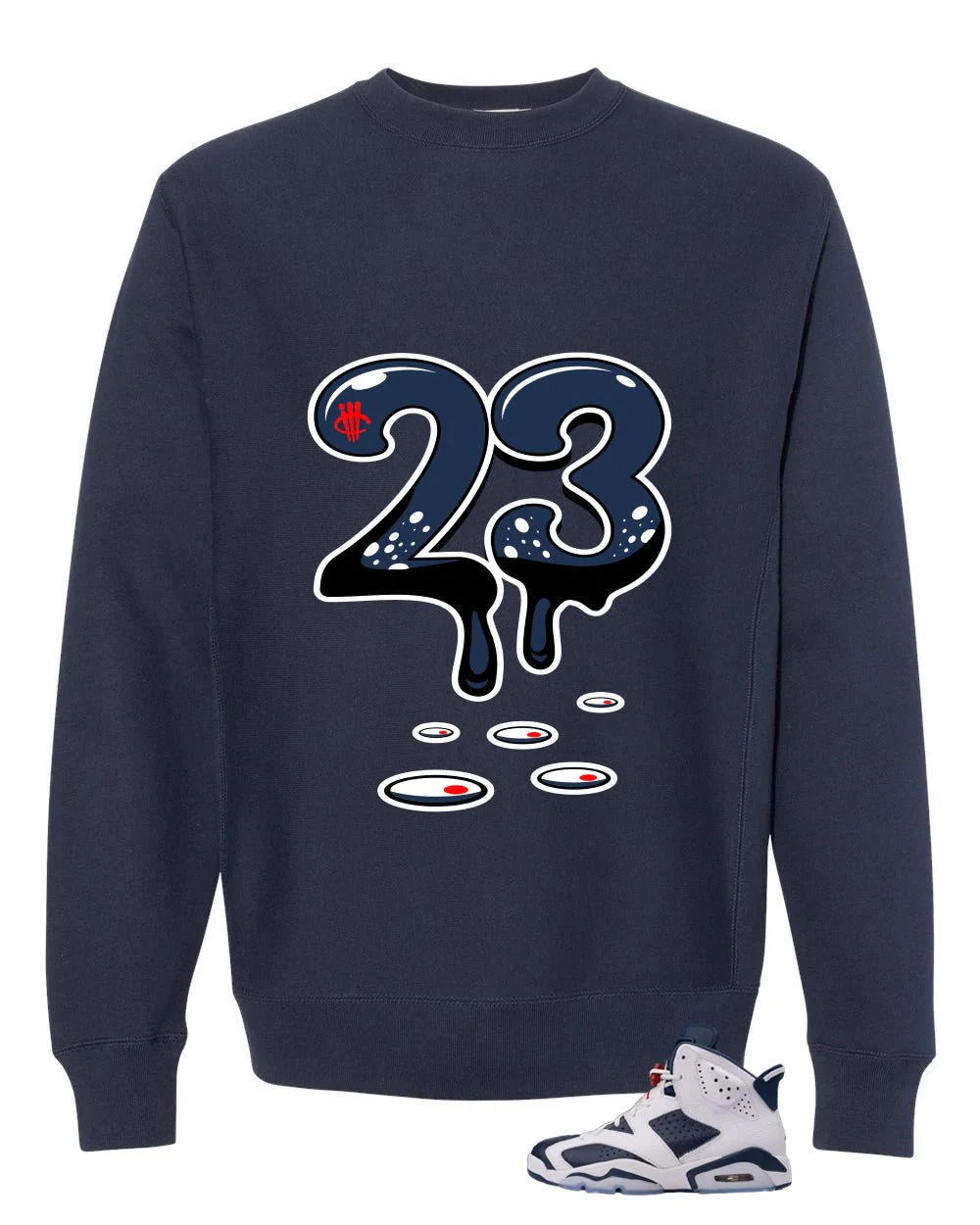 Air Jordan 6 Olympic | illcrrency Navy Blue T-Shirt (23)| illcurrency - Image 4