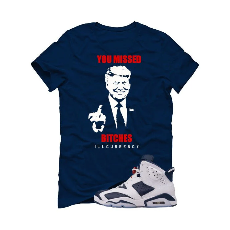 Air Jordan 6 Olympic Navy Blue T-Shirt (Air Jordan 6 Olympic)| illcurrency - Image 2