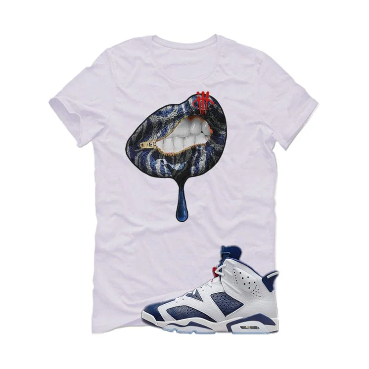 Air Jordan 6 Olympic White T-Shirt (LIPS UNSEALED)| illcurrency - Image 2