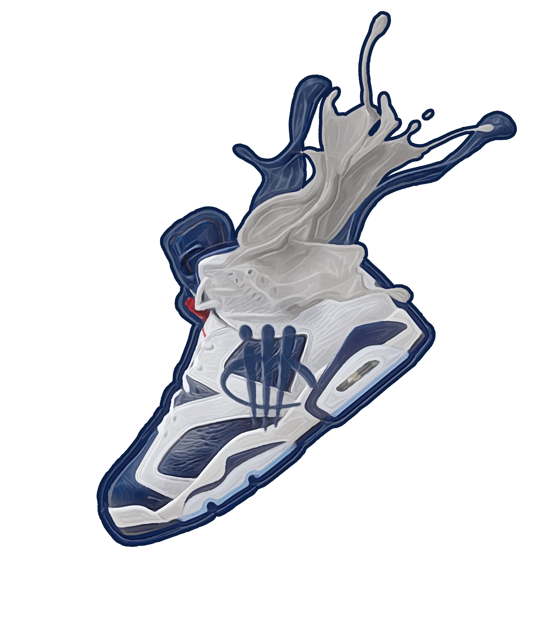 Air Jordan 6 Olympic White T-Shirt (SPLASH 6)| illcurrency