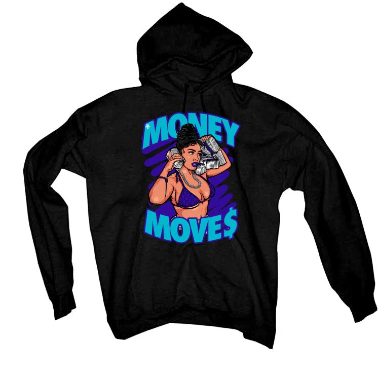 Air Jordan 6 Retro Aqua Black T-Shirt (Money Moves) - Image 3