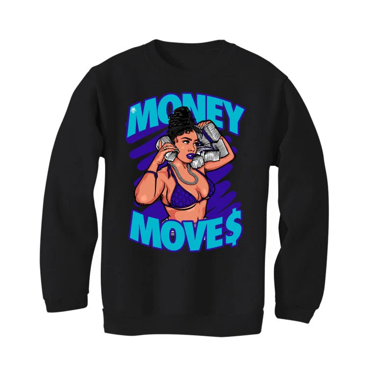 Air Jordan 6 Retro Aqua Black T-Shirt (Money Moves) - Image 4