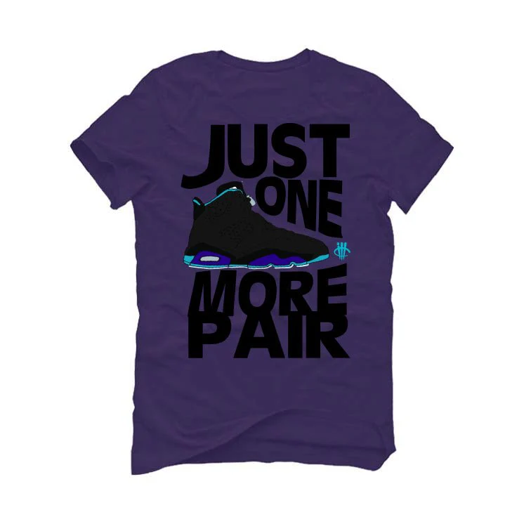 Air Jordan 6 Retro Aqua Purple T-Shirt (JUST ONE MORE PAIR) - Image 2