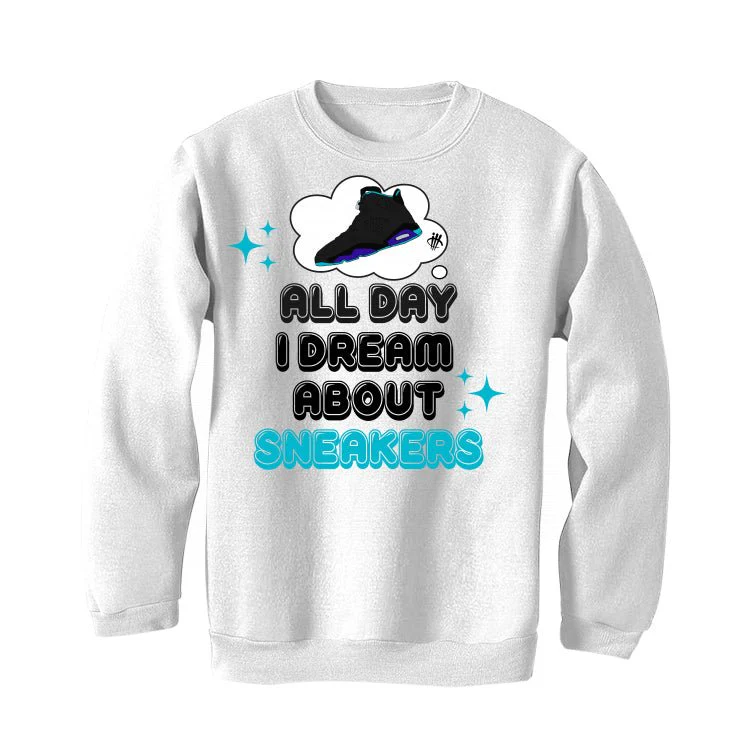 Air Jordan 6 Retro “Aqua” | illcurrency White T-Shirt (dreaming everyday) - Image 4