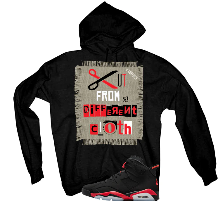 Air Jordan 6 Reverse Infrared Matching T-Shirt, Sweatshirts & Hoodies Black T-Shirt (Cut from a different cloth)| illcurrency - Image 3