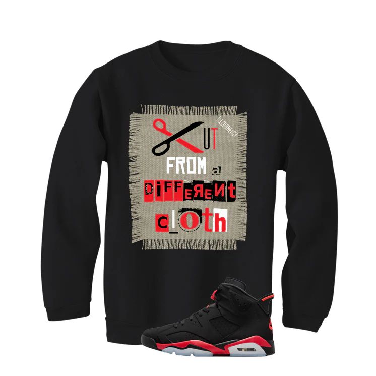 Air Jordan 6 Reverse Infrared Matching T-Shirt, Sweatshirts & Hoodies Black T-Shirt (Cut from a different cloth)| illcurrency - Image 4